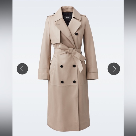MACKAGE GAEL-V Maxi Leather Trench Coat - Picture 6 of 15